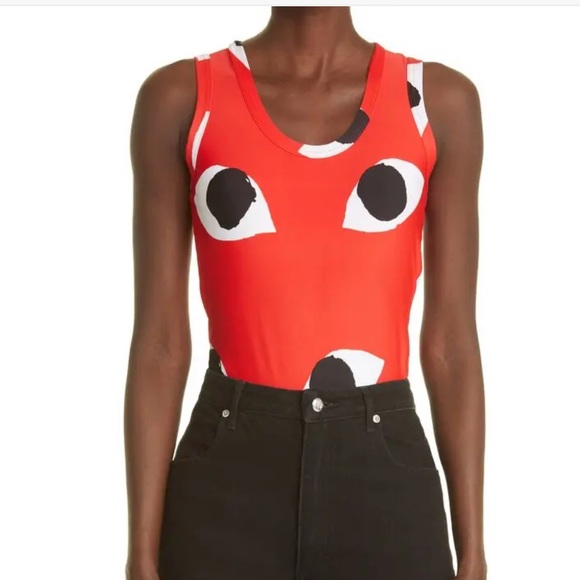 Comme Des Garçon Signature Eyeprint Bodysuit L Top Shirt - Picture 2 of 15